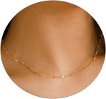 14K Gold/Silver Plated Choker Necklace for Women Shining Dots Station Gold Chain Necklace Beads Sparkle Chain Necklace Link Chain Exquisite Jewelry for women