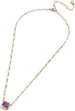 Birthstone Pendant Necklace for Women on a Delicate Paperclip Chain, Fashion Jewelry, Meaningful Gifts for Women, Perfect for the Holidays - Image 2