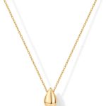 14K Gold Plated Dainty Pear Pendant Necklace for Women | Tear Pendant Necklaces