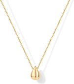 14K Gold Plated Dainty Pear Pendant Necklace for Women | Tear Pendant Necklaces