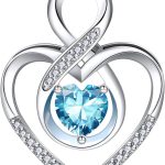 Infinity Heart Symbol Necklace for Women 925 Sterling Silver Love Heart Pendant Mothers Day Anniversary Birthday Christmas Jewelry Gifts for Women Mom Wife Sister Her Friends