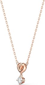 Lifelong Heart Necklace, Earrings, and Bracelet Crystal Jewelry Collection, Rose Gold & Rhodium Tone Finish - Image 2