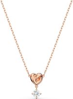 Lifelong Heart Necklace, Earrings, and Bracelet Crystal Jewelry Collection, Rose Gold & Rhodium Tone Finish