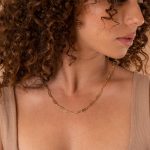 14K Gold Plated Curb Paperclip Box Sphere Bead Snake Herringbone and Figaro Chain Adjustable Necklace - Image 2