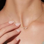 Gold Pendant Necklace for Women, Dainty Diamond Necklaces for Women Simple 14K Gold Plated Paperclip Choker Necklaces Cute Minimalist Open Oval Necklaces Gold Jewelry for Women Gifts - Image 2